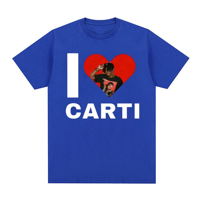 Я Люблю Playboi Carti Рэпер Графическая Футболка Унисекс Женская Харадзюку Y2k Футболка с Коротким Рукавом Мужская Хип-Хоп Оверсайз Футболка Уличная Одежда