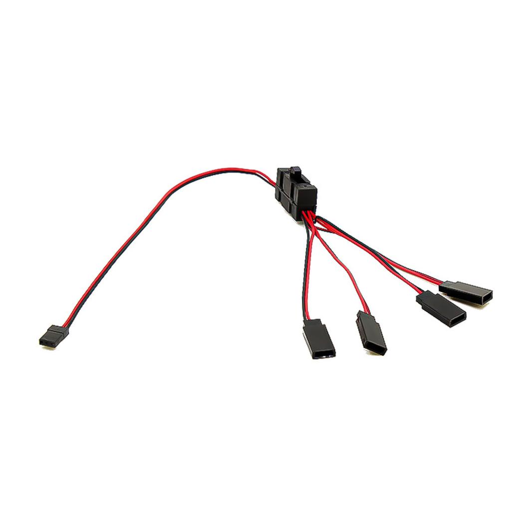 1Pc 4 Way LED Light On/Off Controller Switch Y Cable 1 to 4 Way Split Cable Cord For TRX-4 SCX10 1/10 RC Crawler Car Accessories