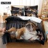 3D Dog Bedding Set Queen Bedding Duvet Cover Set Bedding Set Bed Cover Cotton Queen Bedroom Bed Cover Set Bed Set Bedding
