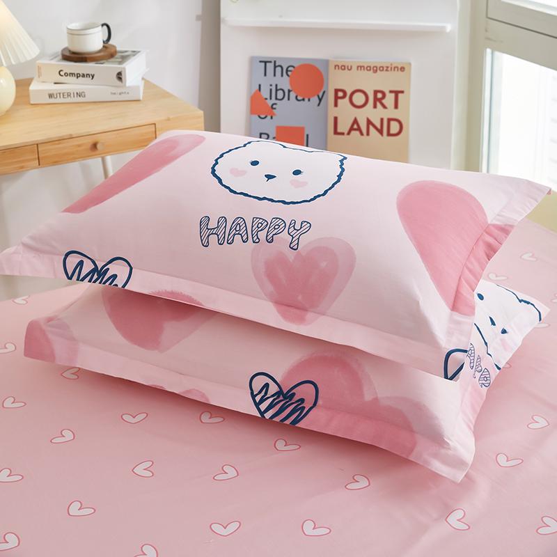 100% Cotton Twill Pillowcase Set - 2 Pieces, 48x74cm, Suitable for Single Student Dormitory.