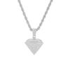 Ожерелье с бриллиантами Iced Out для мужчин, подвеска и ожерелье с кубическим цирконием Iced Out, цепочка из золота и серебра, подвеска в стиле хип-хоп