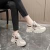 Fashion Fashion Women Breathable Sneakers Spring Summer Mesh Lace-up Casual Walking Shoes Ladies Versatile Platform Mixed Color Tennis