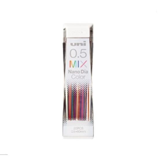 Mitsubishi Pencil Точилка Карандаш Цветные Стержни Сменные Nano Dia 0,5 мм MIX U05202NDCMIX (10 шт.)