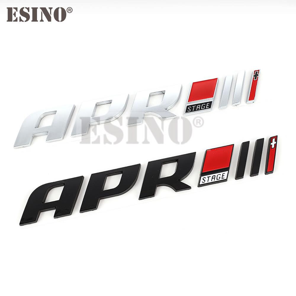 AAXT1 3D APR Logo Car Stickers Auto Badge Emblem Decal for APR Stage Logo For A4 A5 S4 S5 RS4 RS5 RS6 Q5 S5 Golf GTI R Scirocco R20