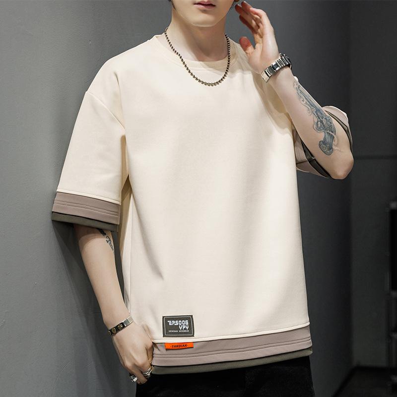 Летняя мужская футболка Fashion Brother Printed Retro Casual Short-sleeved T Shirt Men's Tops