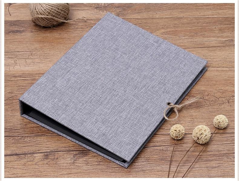 Simple Linen DIY Photo Album Wedding Album Retro Family Large-Capacity Photo Album Handmade Creative Gifts