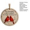 Red Birds Christmas Ornaments Round Acrylic Red Bird Hanging Ornaments for Christmas Tree Friendship Keepsake for Best Friends Sisters Soulmates