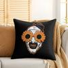 Tterrifier Black Cool Cushion Cover Silky Short Plush Invisible Zipper Dustproof Sofa Pillow Case For Home Decor
