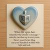 Hanukkah Pocket Hug with Positive Card Emotional Support Love Heart Pigeon Dreidel Star Menorah Pocket Token Decoration Inspirational Encouragement