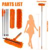 Extendable Window Cleaner Tools Set 180° Rotatable Long Handle Window Mop Household Squeegee Wiper Dust Cleaner Brush New