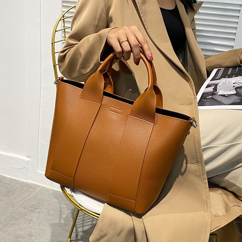 Сумка через плечо из натуральной кожи в стиле ретро, большая вместимость, женская сумка, сумки и мешки