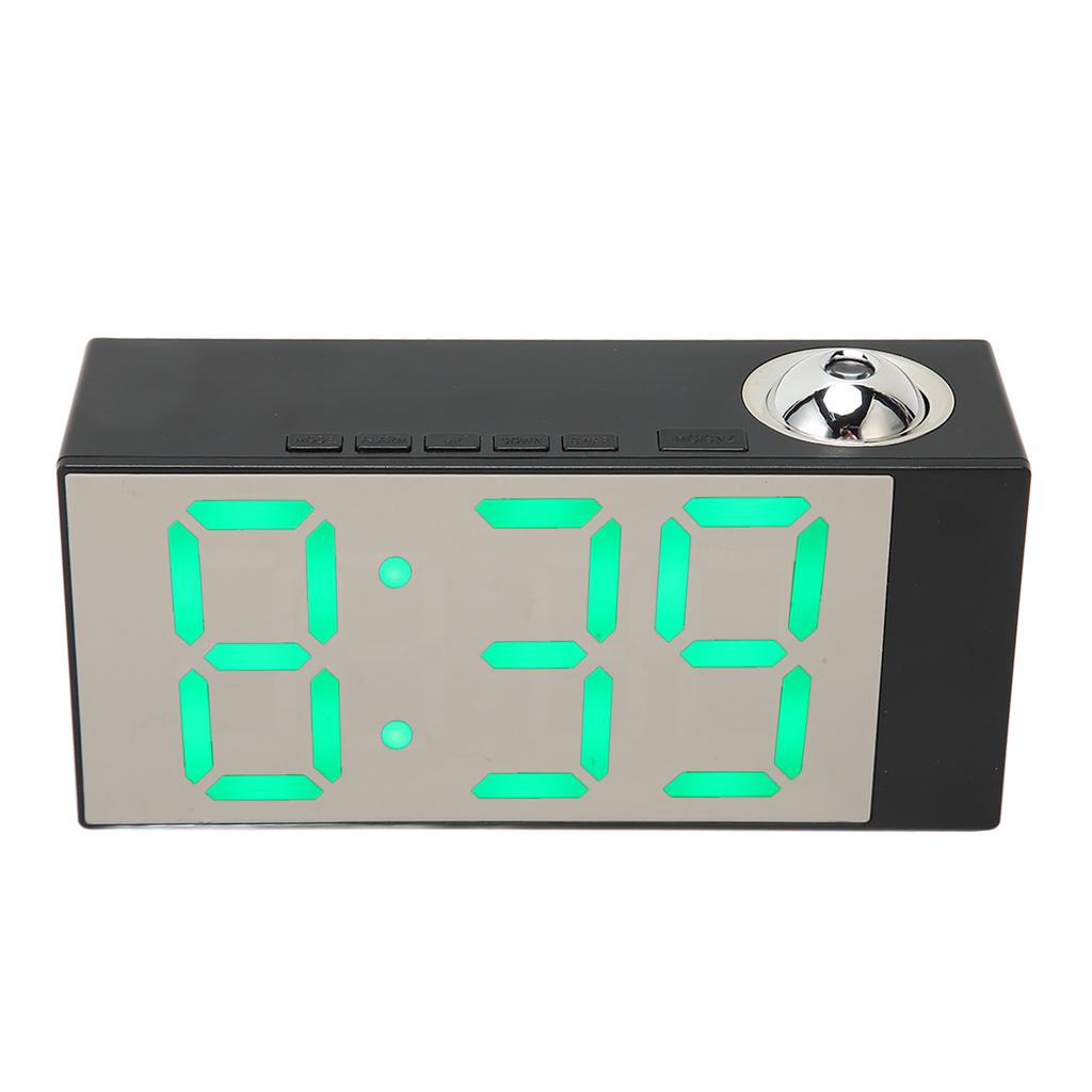 Projection Alarm Clock USB Charger Port Adjustable Brightness Digital Clock with 180 Degree