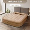 Double Layer Inflatable Mattress with Built-in Pump and LED Suitable for Home Camping Durable Inflatable Bed with Dual Pump Air