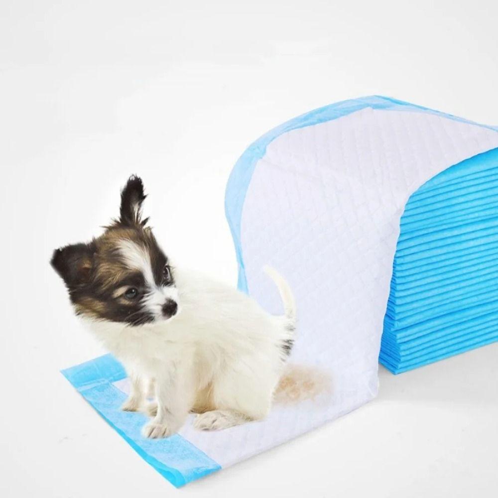 100PCS Super Absorbent Pet Cushion Thickened Disposable Dog Training Pee Pad Blue/Pink/Grey Bamboo Charcoal Diaper Mats Toddler