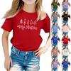 Christmas Day Toddler Girl Boy T-Shirts Kids Top Boys And Girls Printed Short Sleeved T-shirt