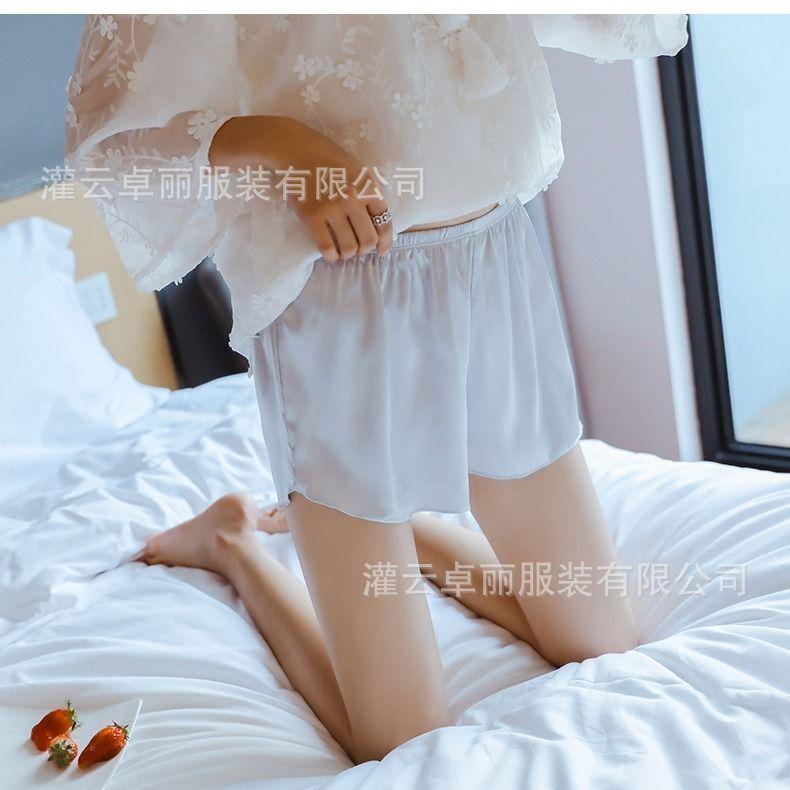 Имитация шелка изогнутые леггинсы шорты женская одежда тонкие свободные большие размеры защитные брюки противоослепляющие брюки