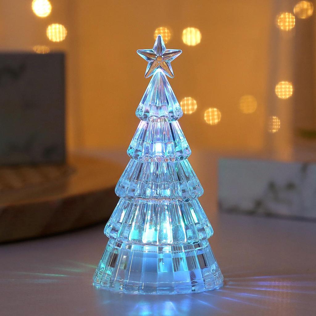 Mini Glowing Christmas Tree Tabletop Ornament & Night Light