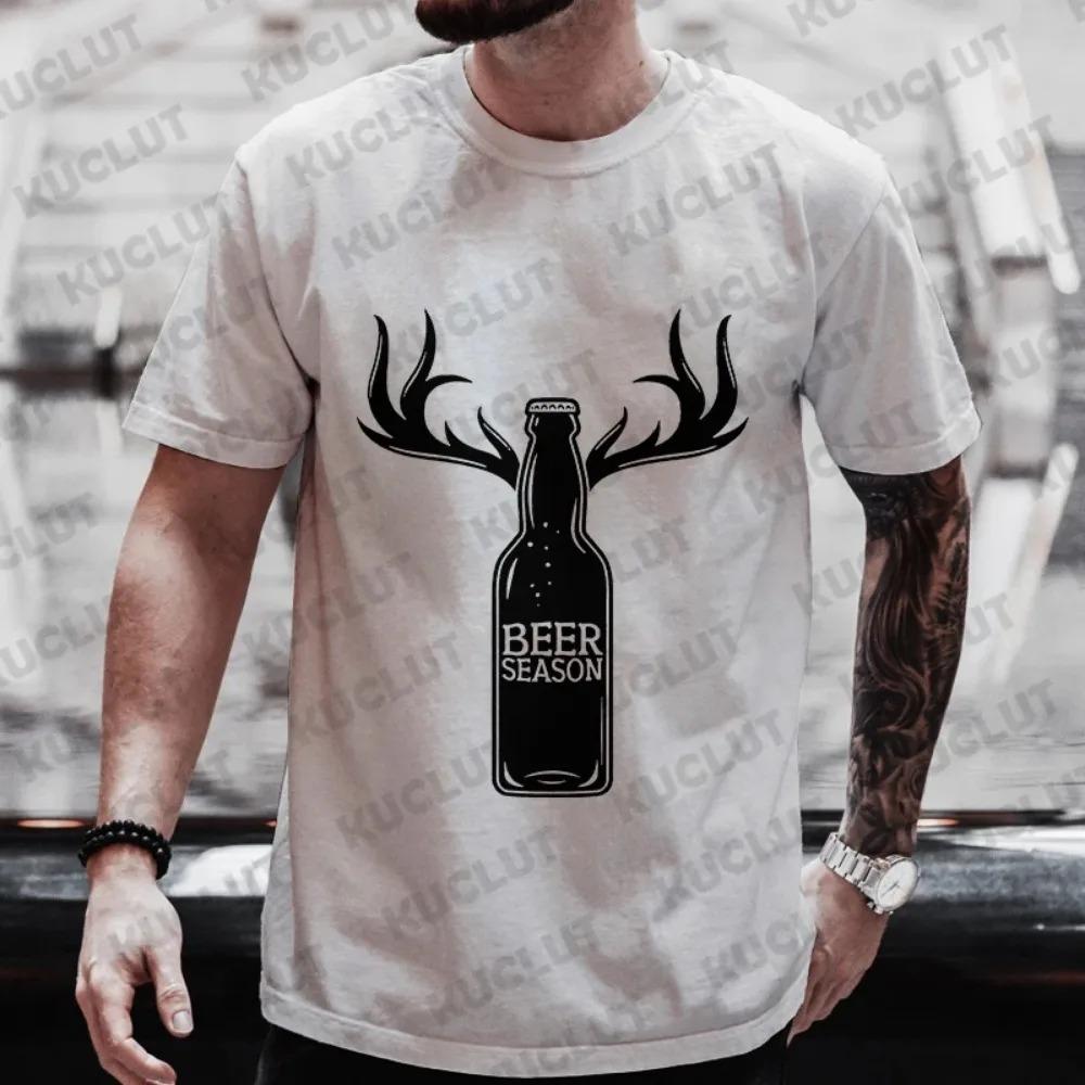 Мужские футболки Beer Season Fashion Graphic T Friends Shirt Single Farewell Bachelor Stag Party Tees Oversize Streetwear Y2k Tops
