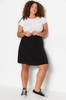 Women's Style Plus Size Black Elastic Waist Knitted Skirt