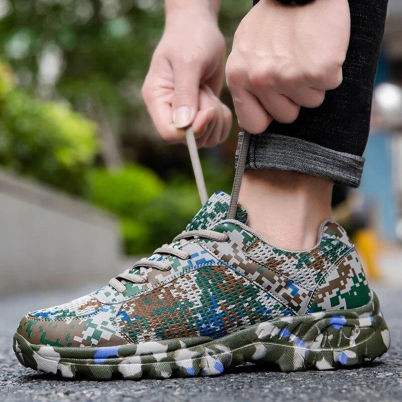 Новейшая мужская походная обувь, уличные легкие камуфляжные кроссовки для туризма, пешего туризма, альпинизма, мужские треккинговые кроссовки, тактическая обувь