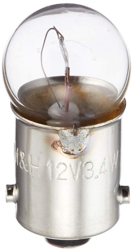 M&H Matsushima Лампа 12В 3,4Вт Прозрачная G10 BA9S 2 шт. A7113 Лампа