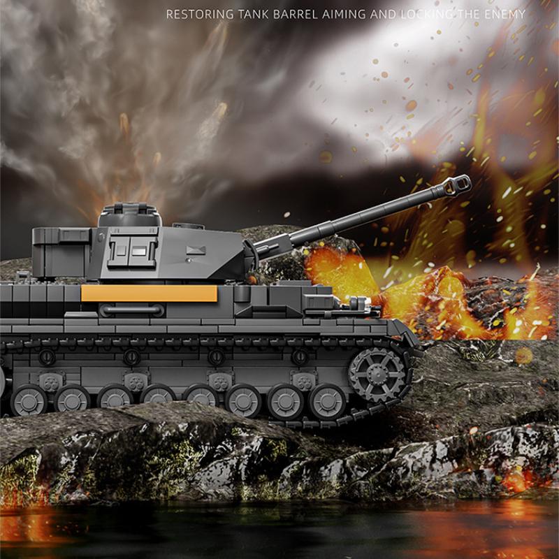 Medium Tank Pz. Kpfw.Iv Ausf. F2 Tank Puzzle Model Building Block Children'S Toy