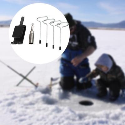 4x якоря для зимней рыбалки, колышки для палаток, адаптер для дрели, гвозди для заземления с гнездом, практичные