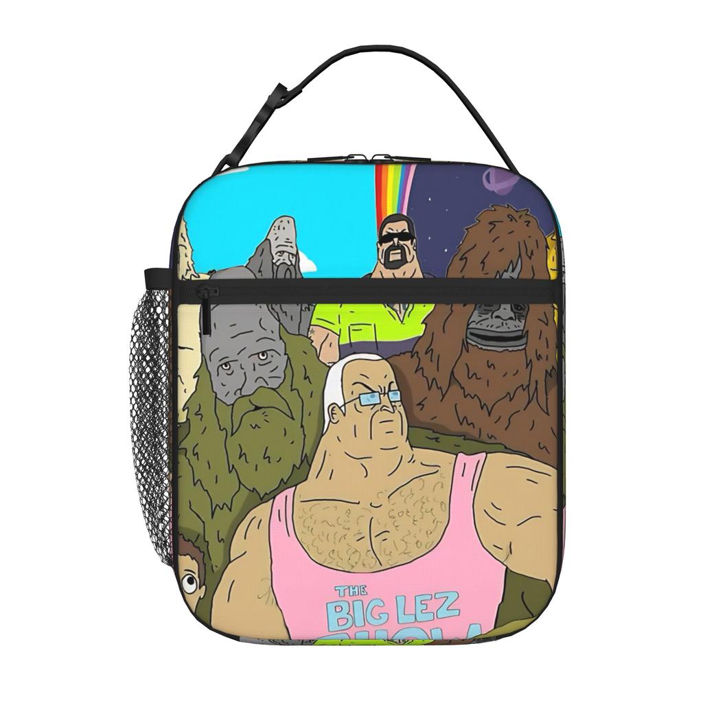 1 Piece Portable Lunch Container edgy graphic Zipper Closure Durable Pocket The Big Lez Show For Lunch Box Bag