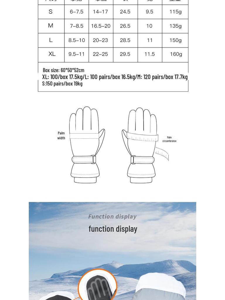 Unisex Winter Ski Gloves: Thick Velvet, Waterproof, Windproof, Touchscreen, Non-Slip for Outdoor Cycling