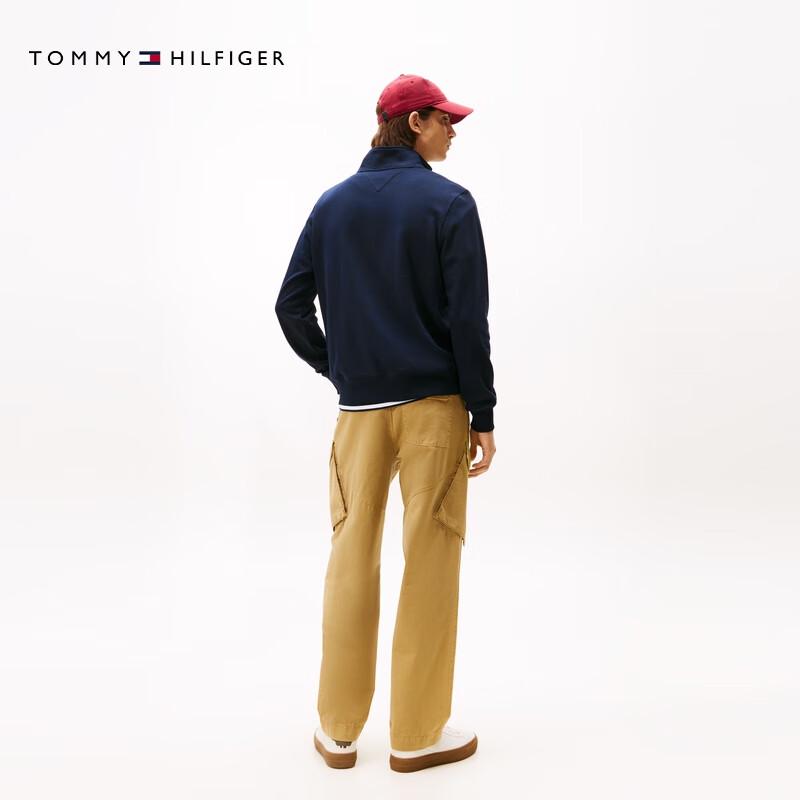 Tommy Hilfiger Мужской пуловер с воротником-стойкой на молнии до середины