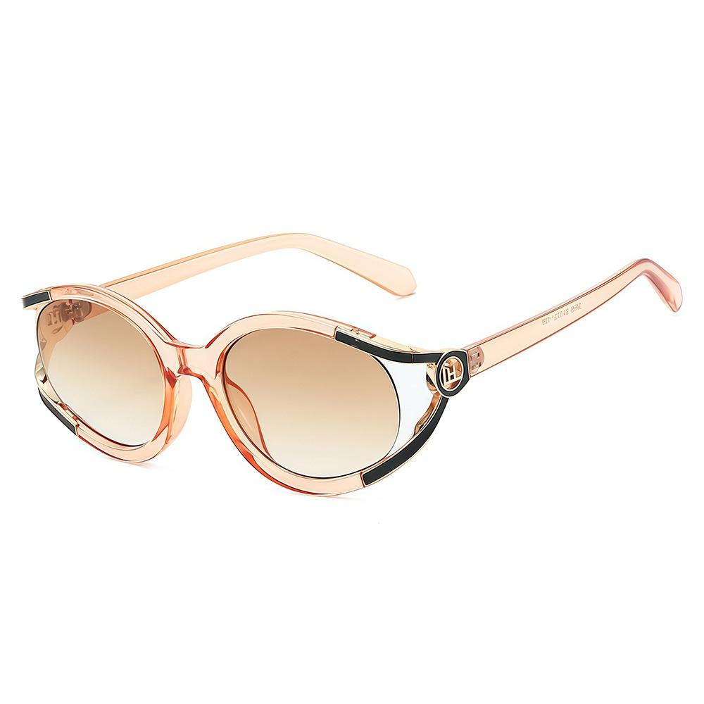 New oval fashion hollow sunglasses ins European and American personalized Xiaoxiangfeng outdoor street shot UV-proof sunglasses