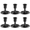 6pcs Elegant Black Candle Stands European Candle Holder Decoration for Living Room, Bedroom,Dining Room Special Occasion