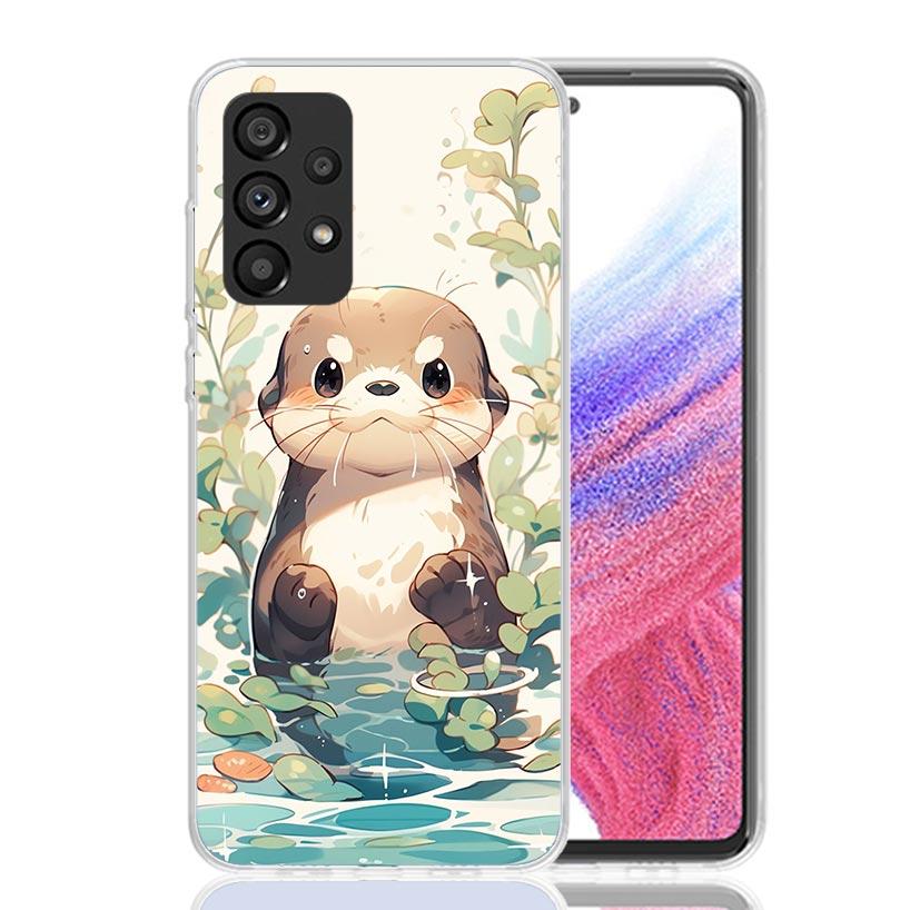 Animal Otter Cute Cartoon Phone Case for Samsung Galaxy A17 A16 A15 A14 A13 A57 A56 A55 A54 A53 A37 A36 A35 A34 A33 A26 A25 A24