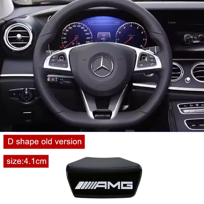 Для Mercedes Benz AMG W176 W203 W212 GLA GLC JS-FXPLP Декоративная накладка-эмблема на руль автомобиля Декоративные элементы салона SI3
