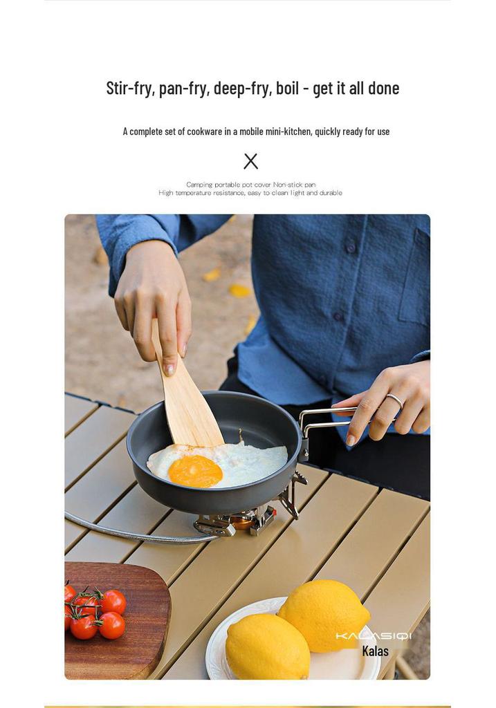 3-Piece Lightweight Outdoor Camping Cookware Set