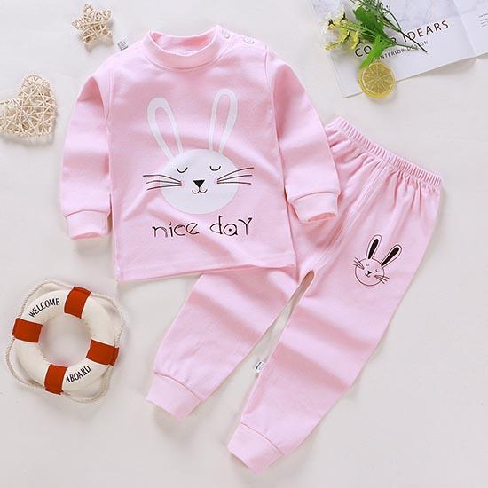 Winter Kids Long Sleeve O Neck T Shirt Pants Set Casual Baggy 2pcs Suit Cotton Cartoon Printes Outfit