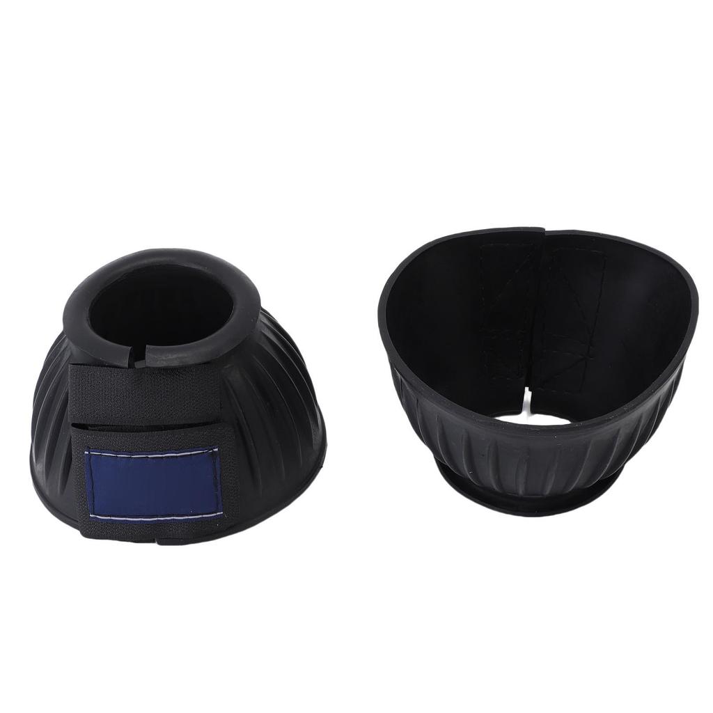 1 Pair Horse Bell Boots Comfortable Rubber Bell Boots Equine Hoof Protector for Riding Training Equestrian Supplies S