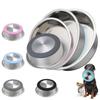 Stainless Steel Cat Dog Bowls Silicone Bottom Cat Water Drinking Bowl Practical Pet Feeders  Water