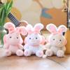 Cute Little Rabbit Pendant Plush Toy Doll White Rabbit Bag Hanging Decoration Keychain Doll Doll
