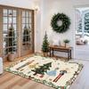 Eye‑Catching Jungle Floral Leopard Pattern Art Print Welcome FloorRug Outside Porch Patio Hallway Living Room Entry Washable Rug