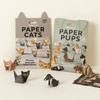Creative DIY Paper Cats Kit Handmade Fold Cute Cat Figures Cute Kitten Origami Papercraft Kits