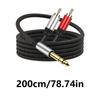 Кабель 2RCA на 6,35 мм AUX, 6,35 мм 1/4 на 2RCA Штекерный Адаптер-Разветвитель Y Стерео Звуковой Кабель для Планшетов