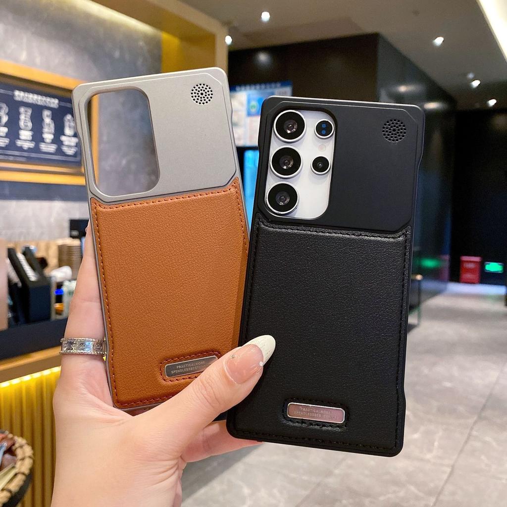 Подходит для Samsung S25 Ultra Магнитный чехол для телефона S24plus Безрамочный Ароматерапевтический Кожаный S25 Защитный чехол для бизнеса