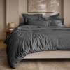 Housse de couette "Prestige" 100% Satin de coton Peigné 120 fils /cm² Coton Pur - Prestige Graphite - Housse de couette 260 x 240 cm