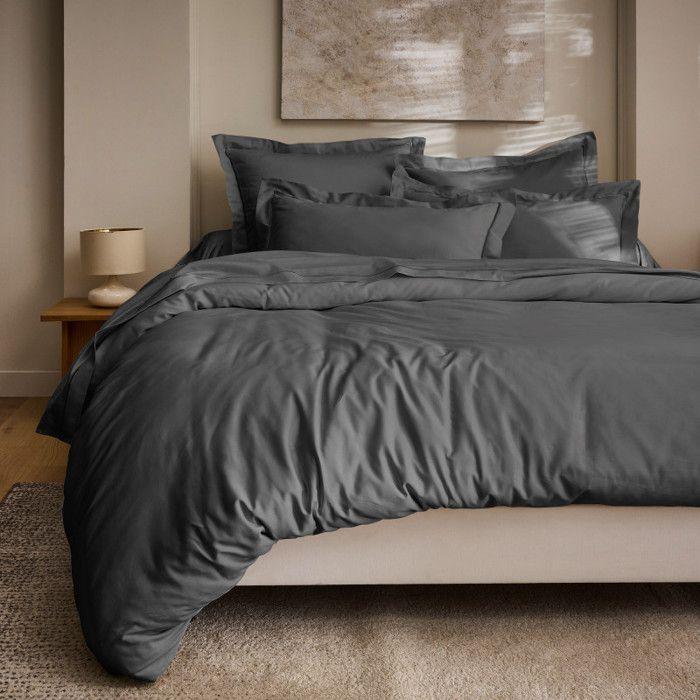 Housse de couette "Prestige" 100% Satin de coton Peigné 120 fils /cm² Coton Pur - Prestige Graphite - Housse de couette 260 x 240 cm