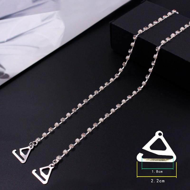 1 пара бретелей для бюстгальтера со стразами, невидимые металлические бретели для нижнего белья, нескользящие плечевые регулируемые аксессуары для нижнего белья, держатель для бюстгальтера