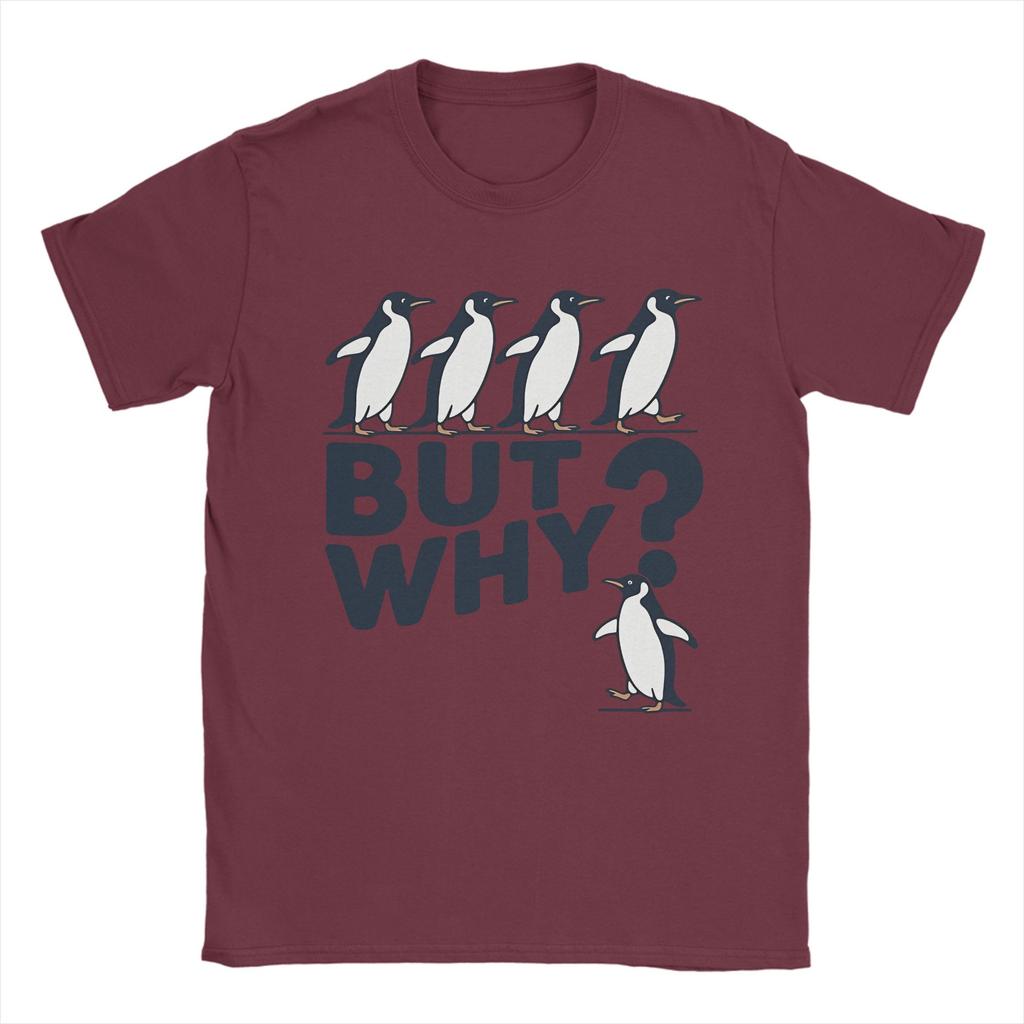 Streetwear T Shirt Beach But Why Penguin Nihilist Penguin TShirts Pure Cotton Tshirt for Man Casual Cheap Short Sleeve Tops