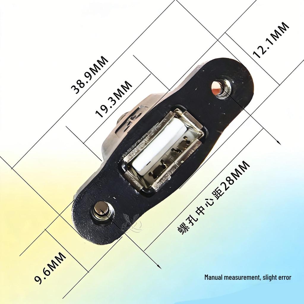 USB 2.0 Male to Female Back Panel Extension Cable with Mounting Ears