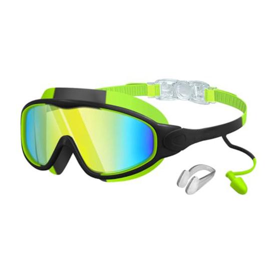 Kids Swim Goggles with Nose Clip And Earplug Anti-Fog UV Protection Pool Glasses Anti Shattered Lens for Boys Girls