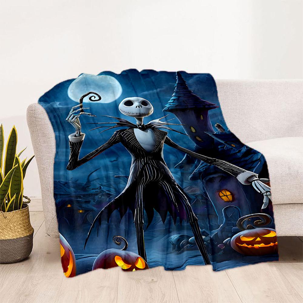 Nightmare Before Christmas Blanket Soft Warm Cozy Great for Office Chair Bed Office Four Seasons Multipurpose Playful Design